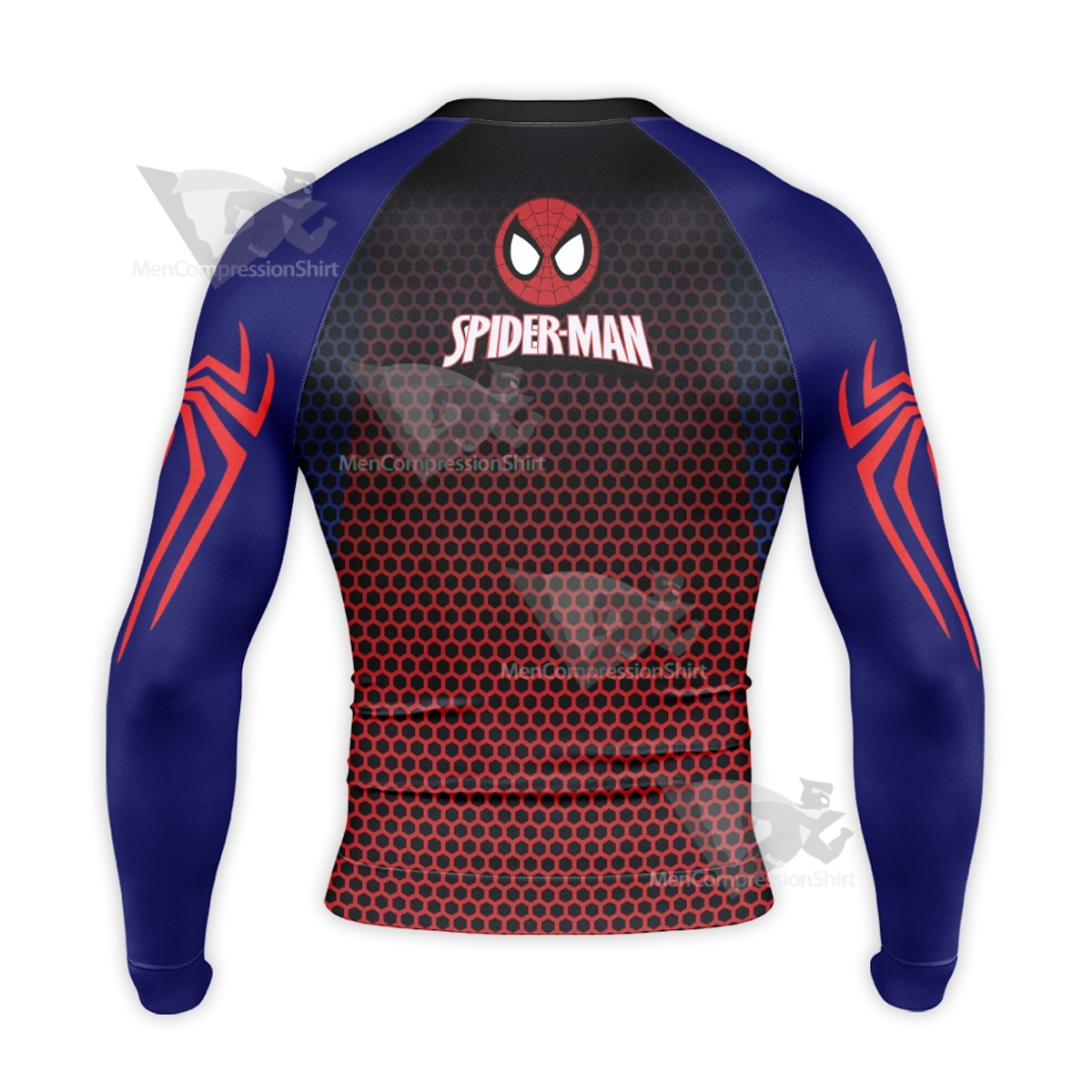 Spiderman Classic Blue Long Sleeve Compression Shirt