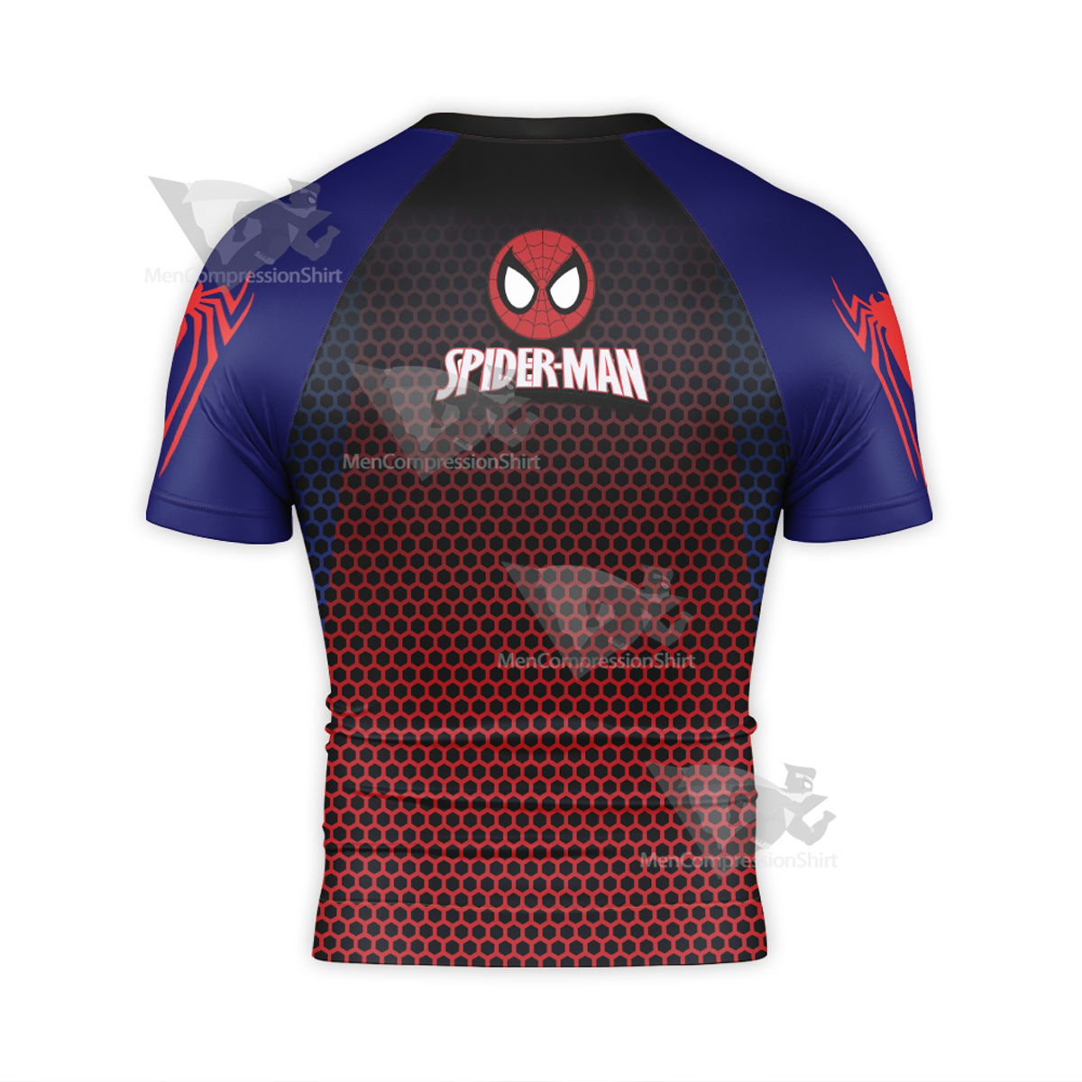 Spiderman Classic Blue Short Sleeve Compression Shirt