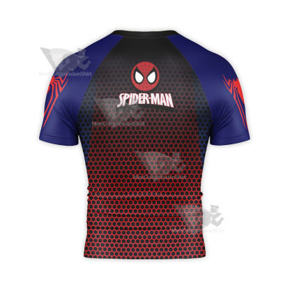Spiderman Classic Blue Short Sleeve Compression Shirt