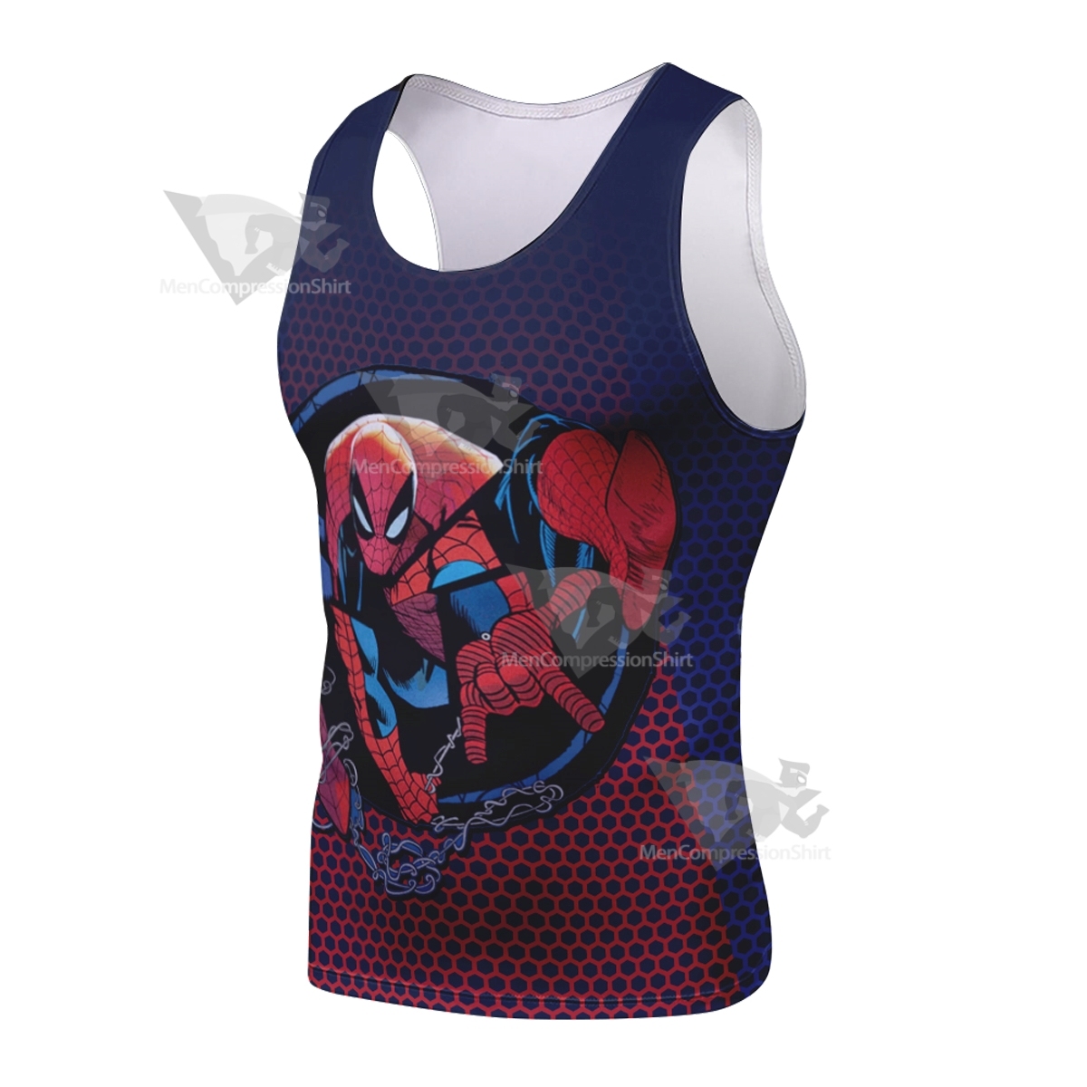 Spiderman Classic Blue Sleeveless Compression Shirt