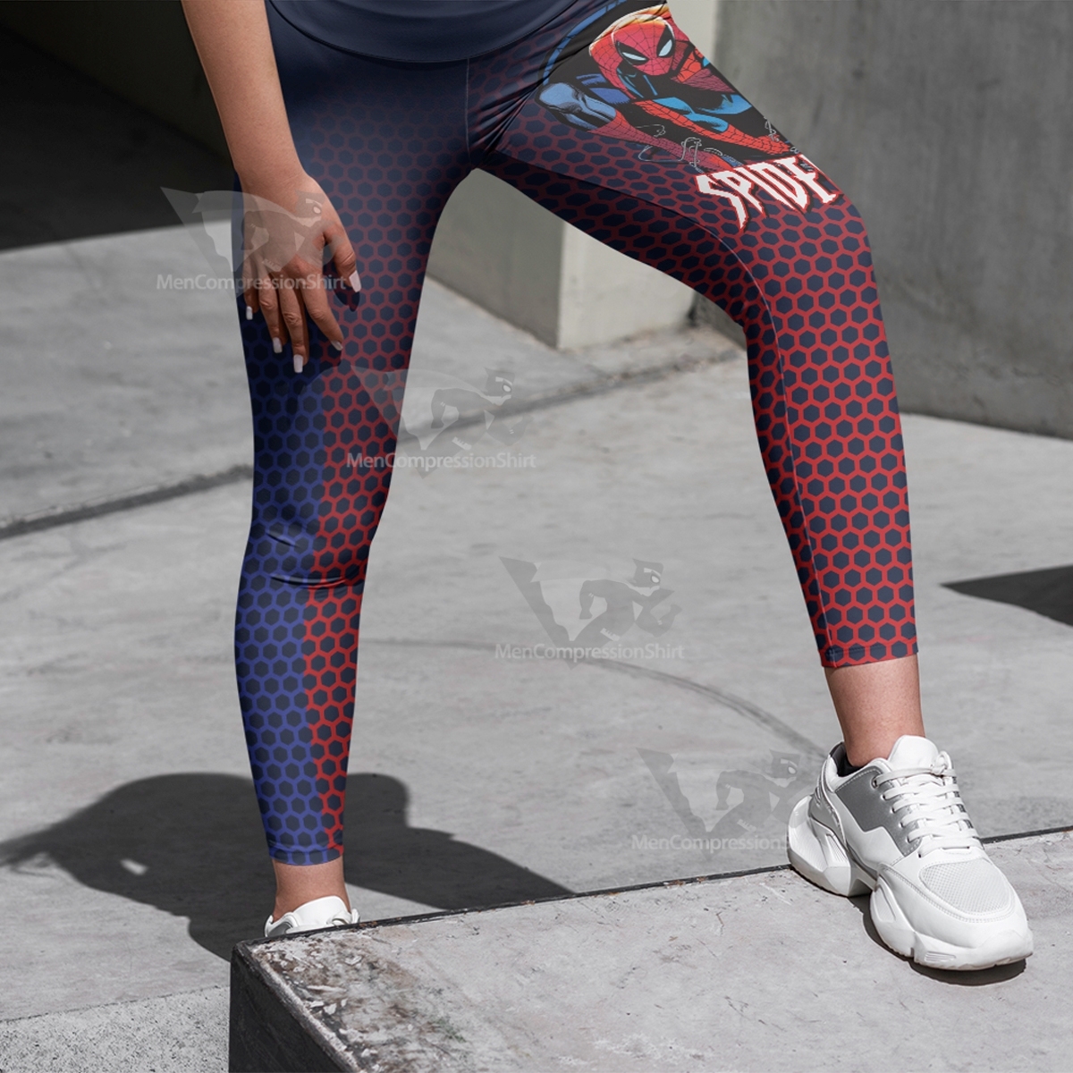 Spiderman Classic Blue Women Compression Legging-MensCompressionShirt