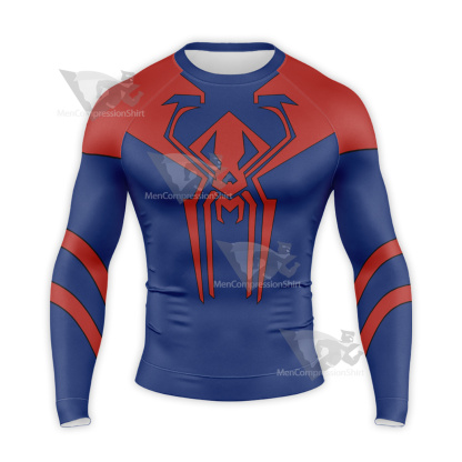Spiderman Miguel Ohara Blue Long Sleeve Compression Shirt