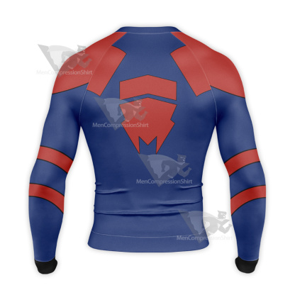 Spiderman Miguel Ohara Blue Long Sleeve Compression Shirt