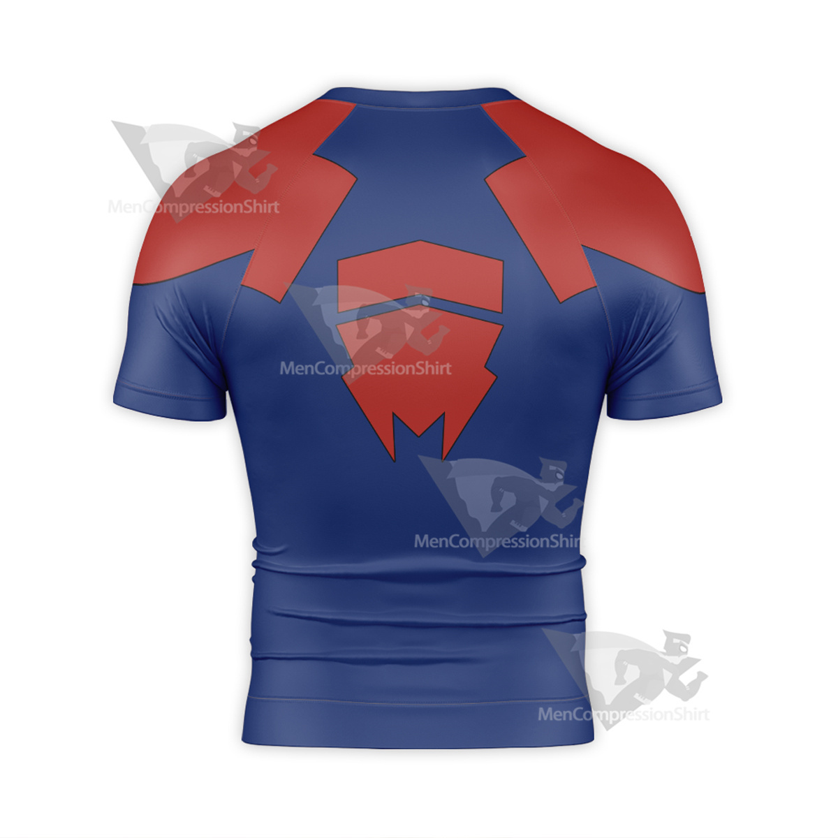 Spiderman Miguel Ohara Blue Short Sleeve Compression Shirt