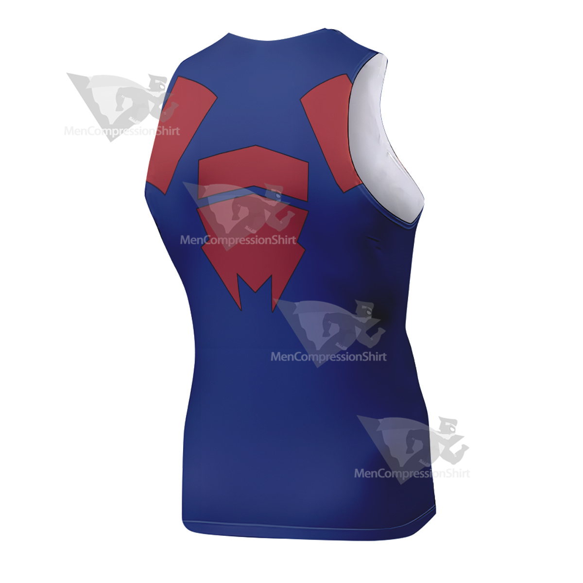 Spiderman Miguel Ohara Blue Sleeveless Compression Shirt