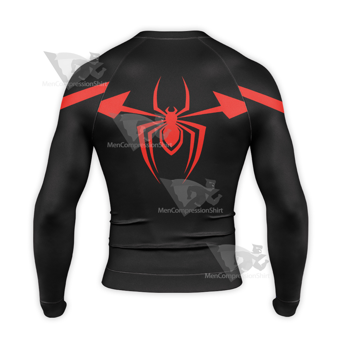 Spiderman Miles Red Long Sleeve Compression Shirt