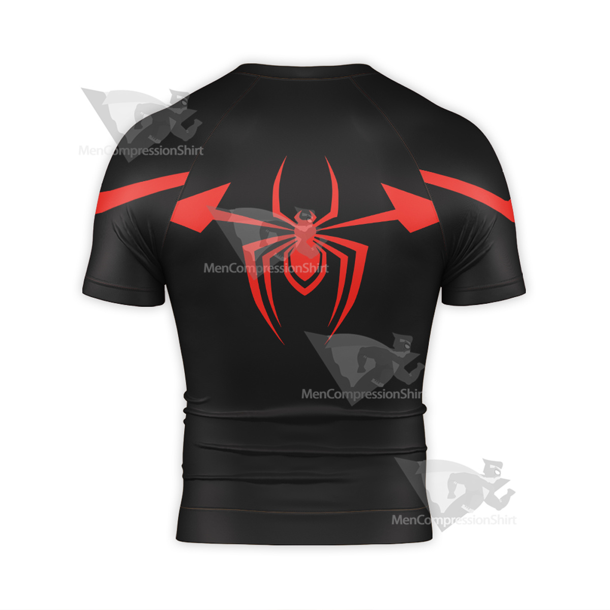 Spiderman Miles Red Short Sleeve Compression Shirt