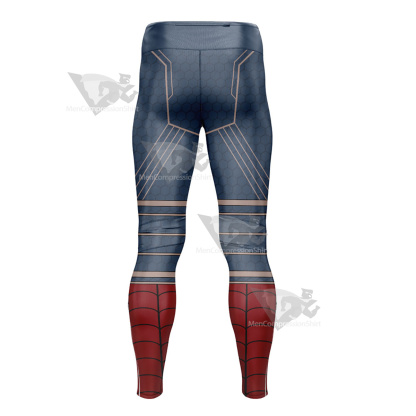 Parker Red And Blue Mens Compression Legging