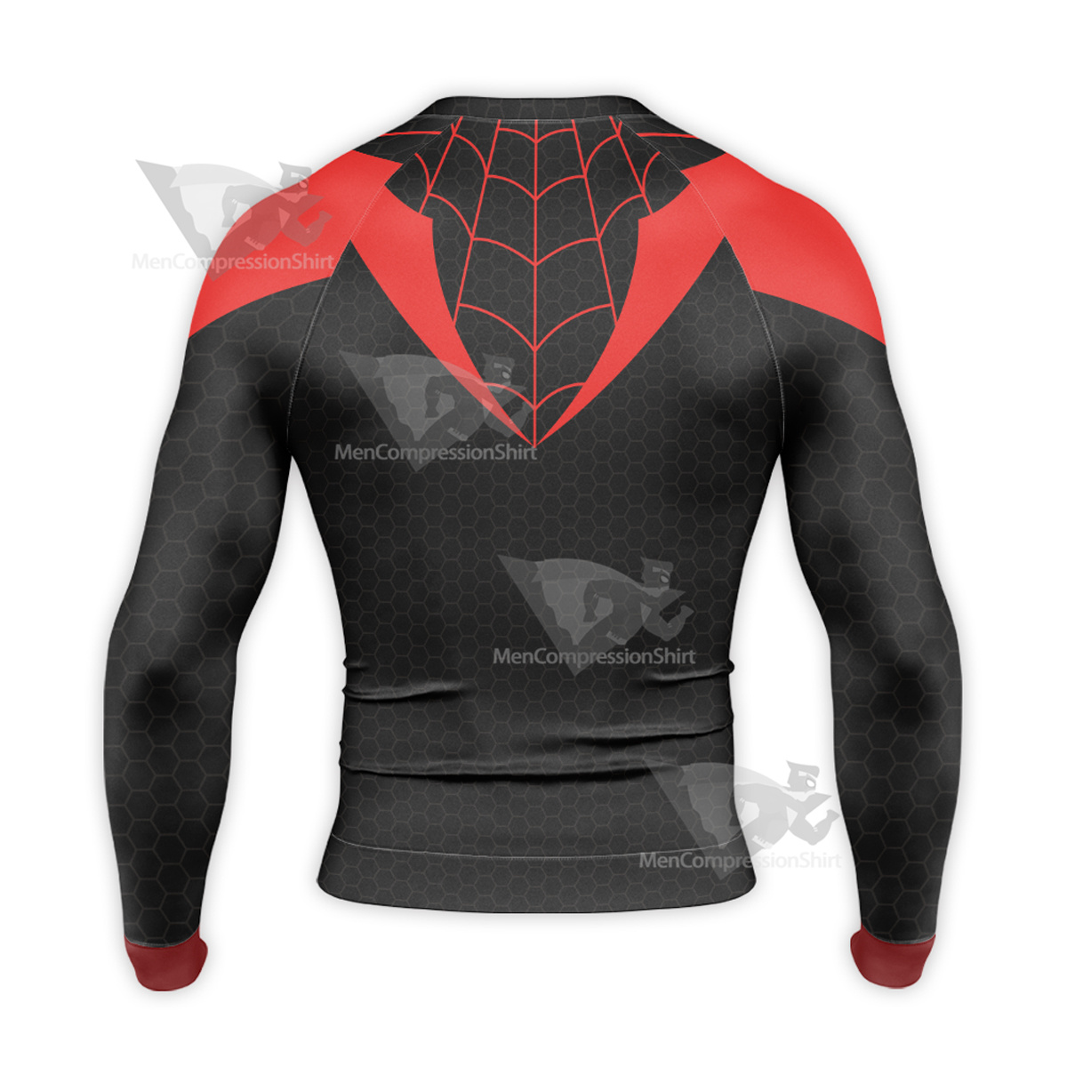 Spiderman Red Black Long Sleeve Compression Shirt