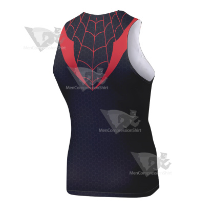 Spiderman Red Black Sleeveless Compression Shirt