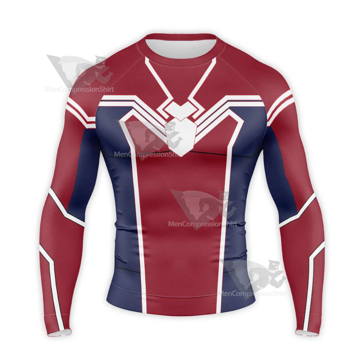 Spiderman Red Blue Long Sleeve Compression Shirt