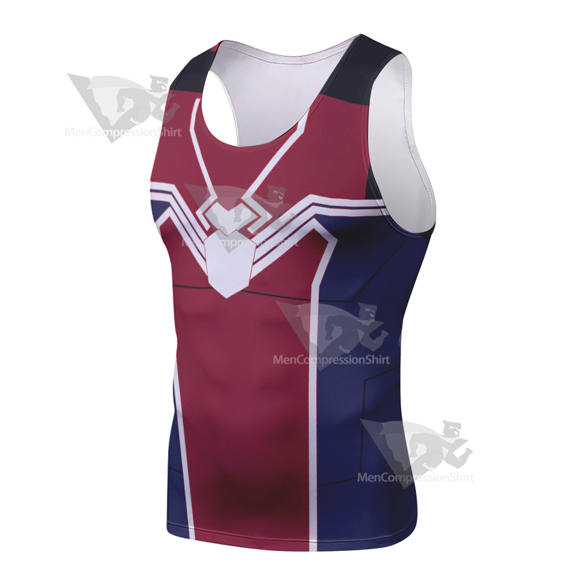 Spiderman Red Blue Sleeveless Compression Shirt