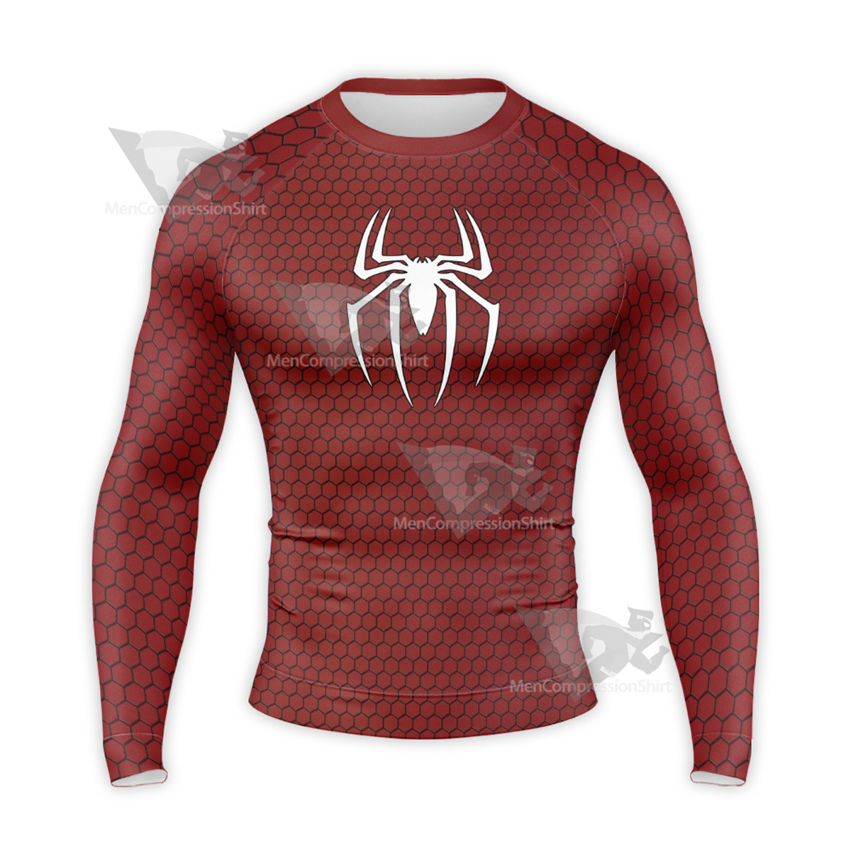 Spiderman Red Long Sleeve Compression Shirt