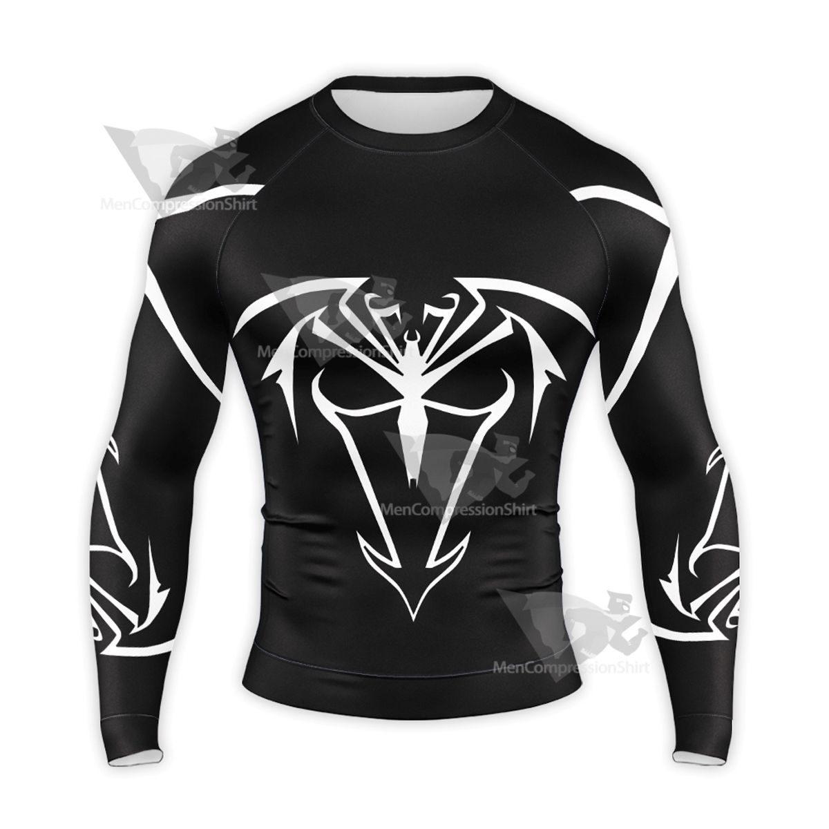 Spiderman Unlimited Symbiote Black Long Sleeve Compression Shirt