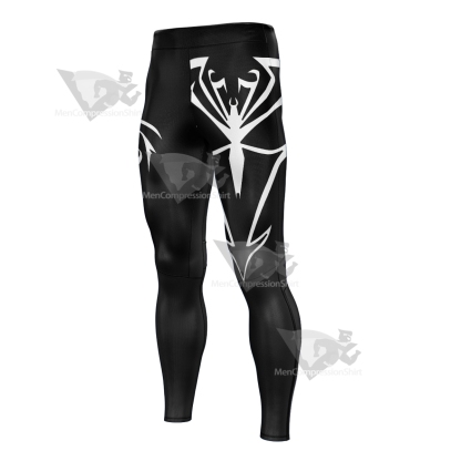 Spiderman Unlimited Symbiote Black Men Compression Legging-MensCompressionShirt
