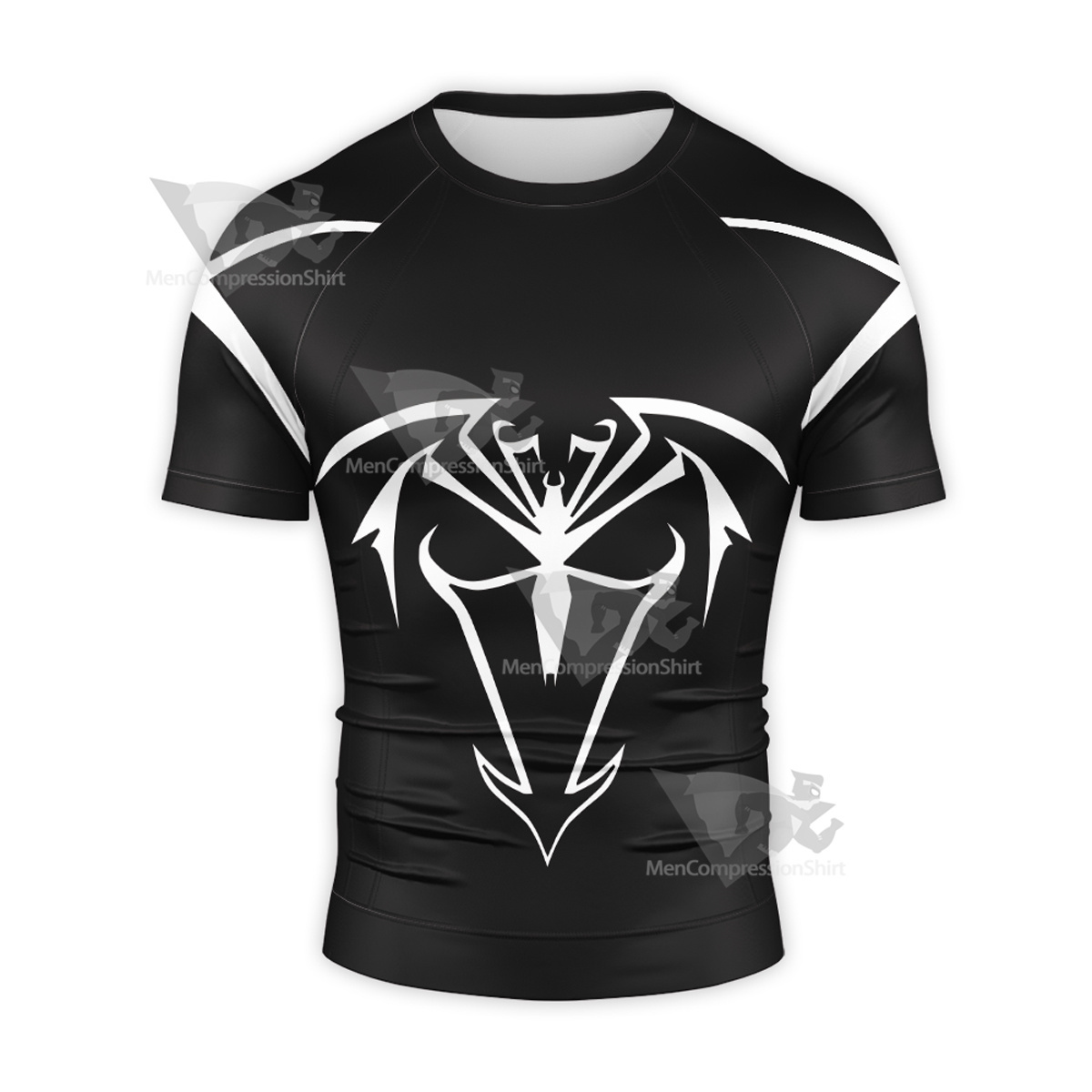 Spiderman Unlimited Symbiote Black Short Sleeve Compression Shirt