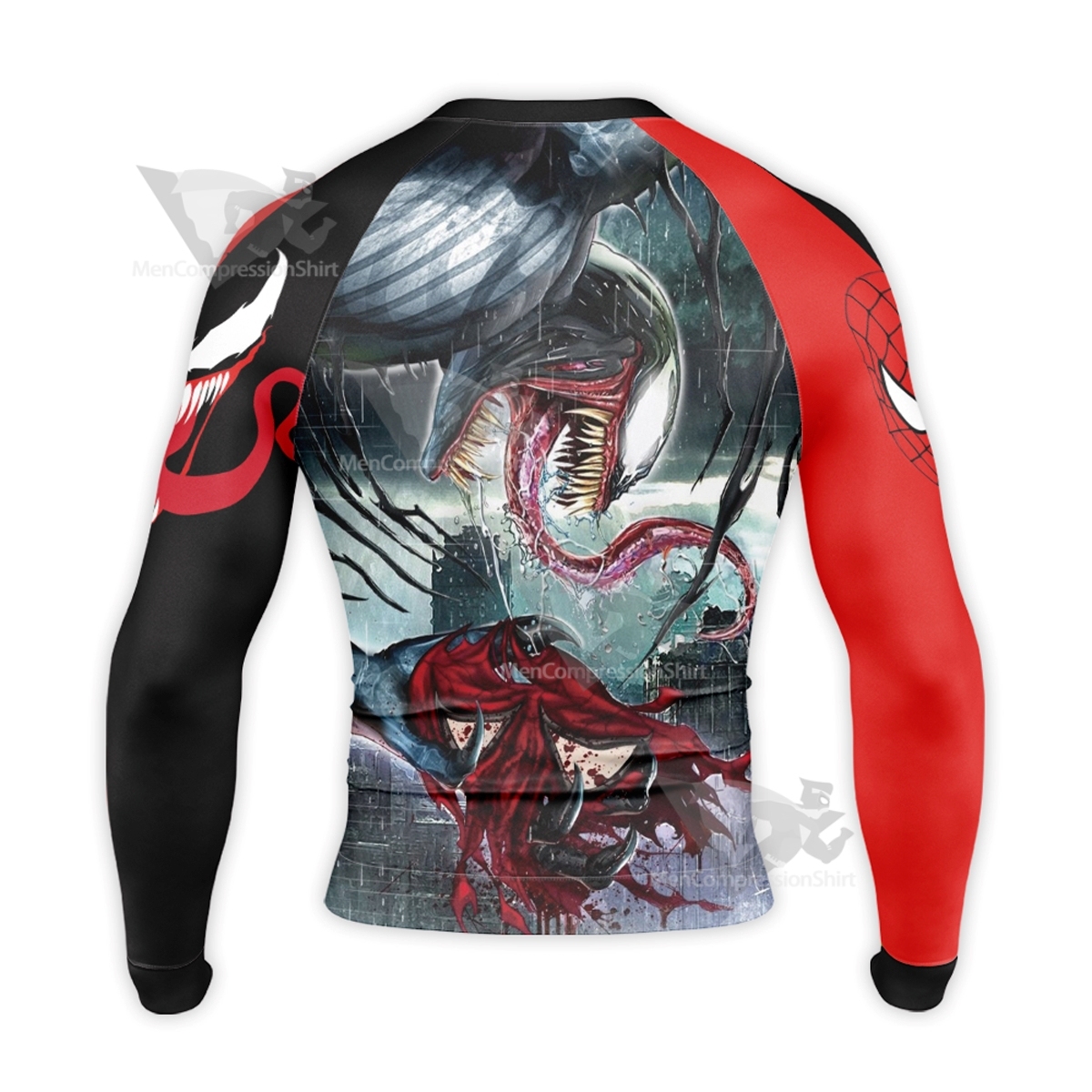 Spiderman Venom Black Long Sleeve Compression Shirt