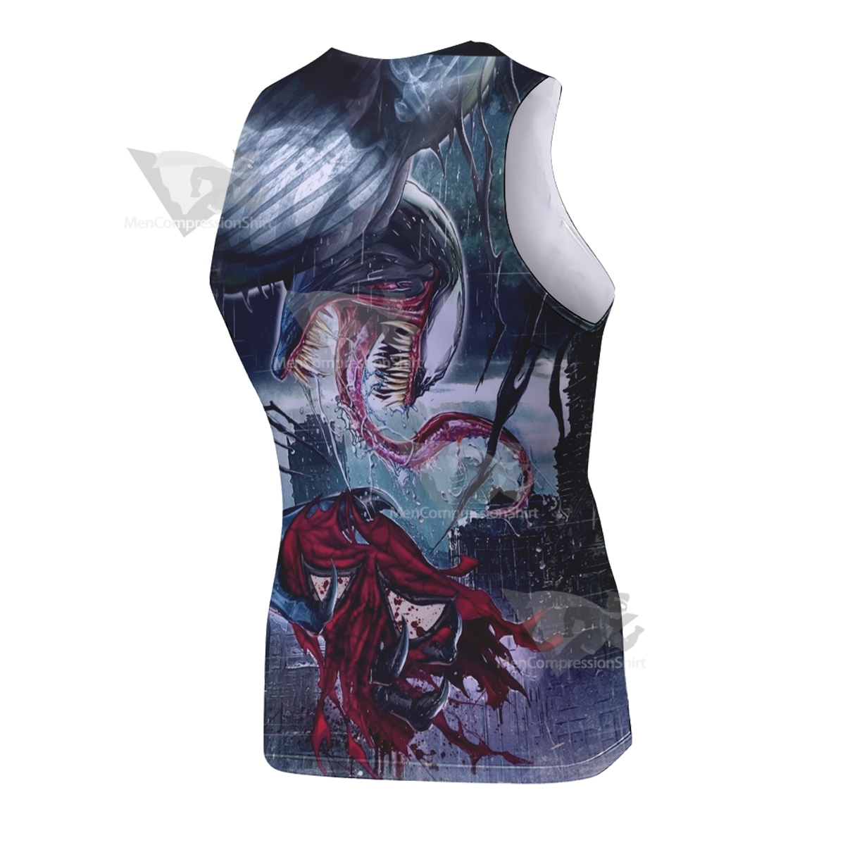 Spiderman Venom Black Sleeveless Compression Shirt