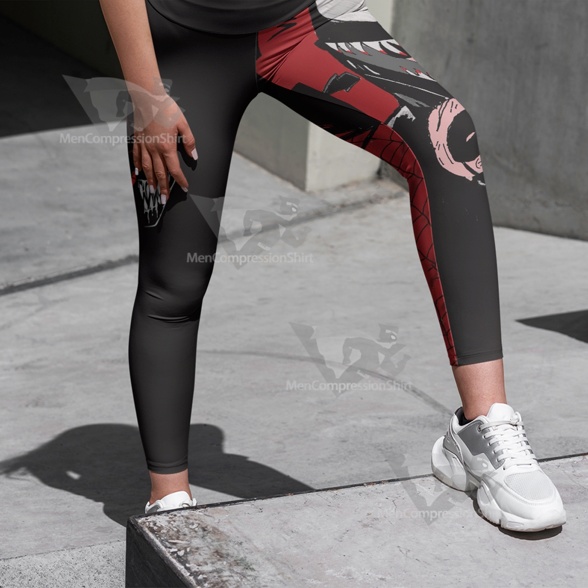 Spiderman Venom Black Women Compression Legging-MensCompressionShirt