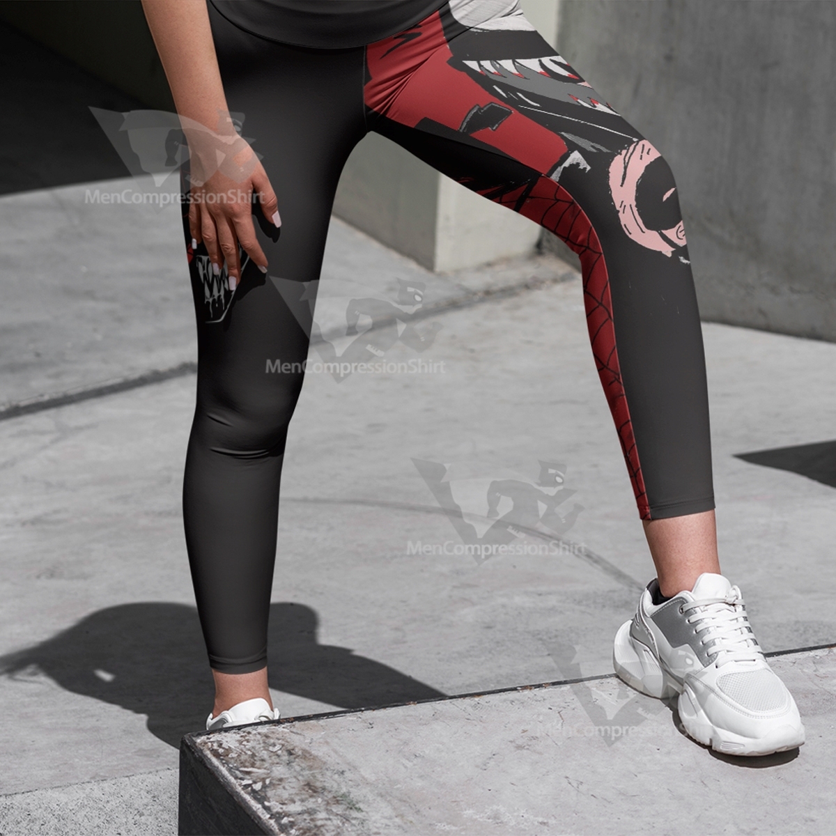 Spiderman Venom Black Women Compression Legging-MensCompressionShirt