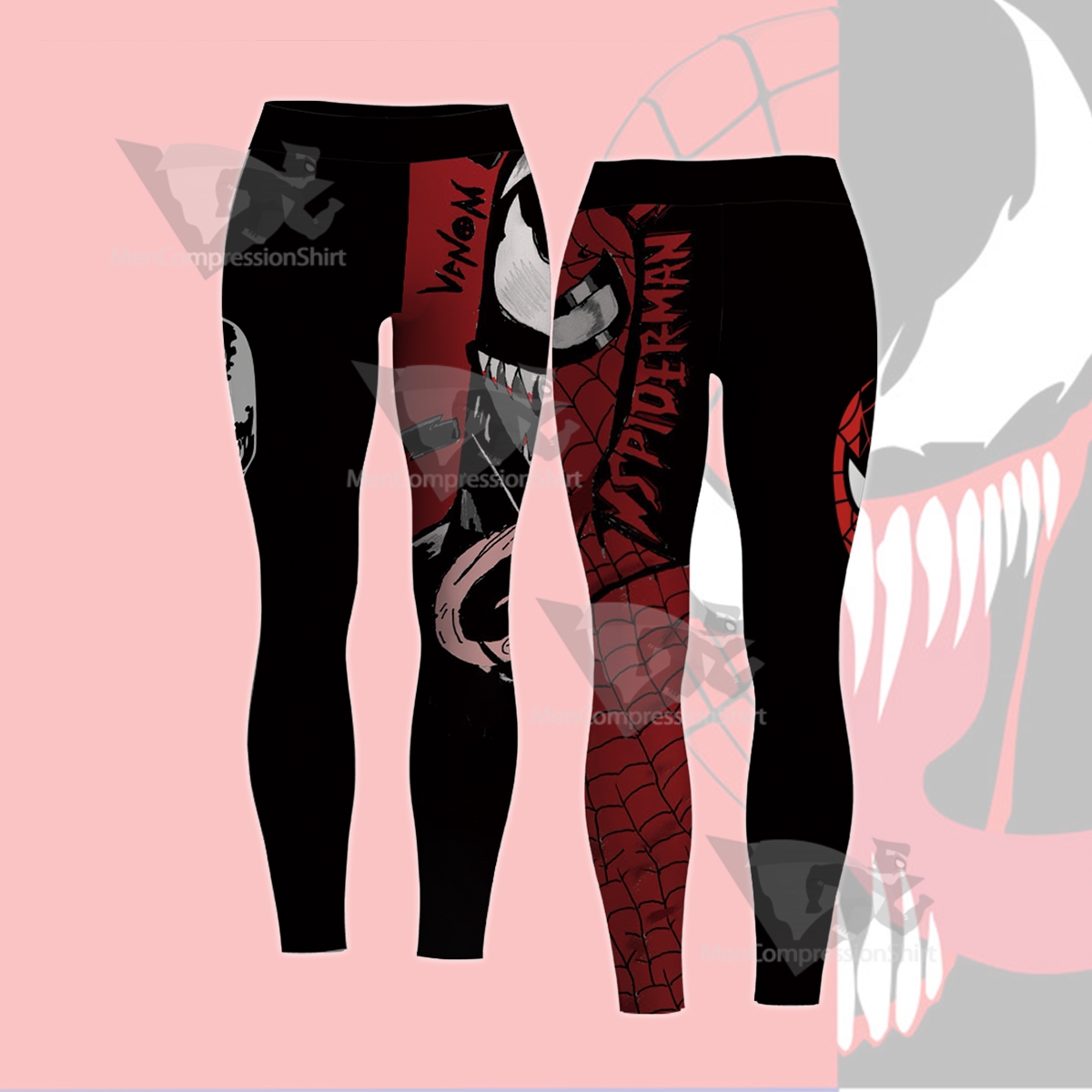 Spiderman Venom Black Women Compression Legging-MensCompressionShirt