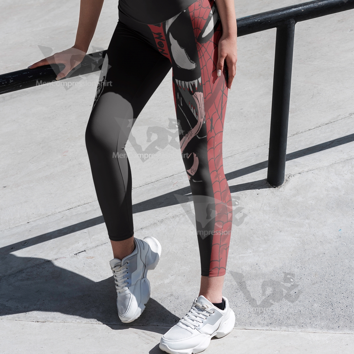 Spiderman Venom Black Women Compression Legging-MensCompressionShirt