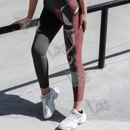 Spiderman Venom Black Women Compression Legging-MensCompressionShirt