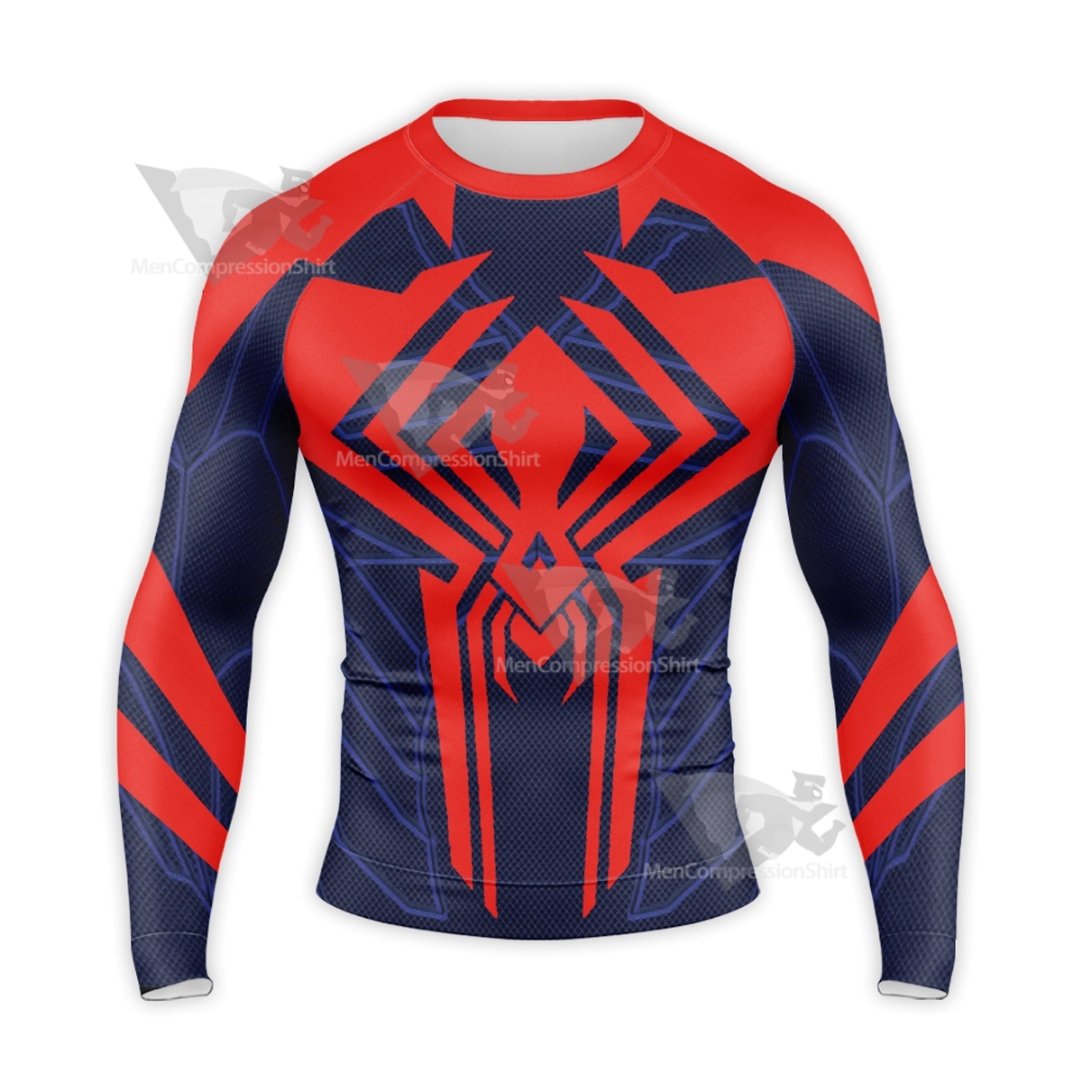 Spierman 2099 Blue Long Sleeve Compression Shirt