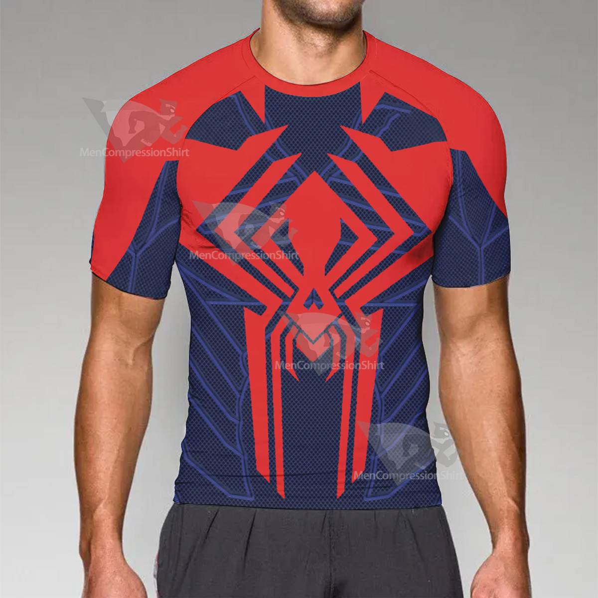 Spierman 2099 Blue Short Sleeve Compression Shirt