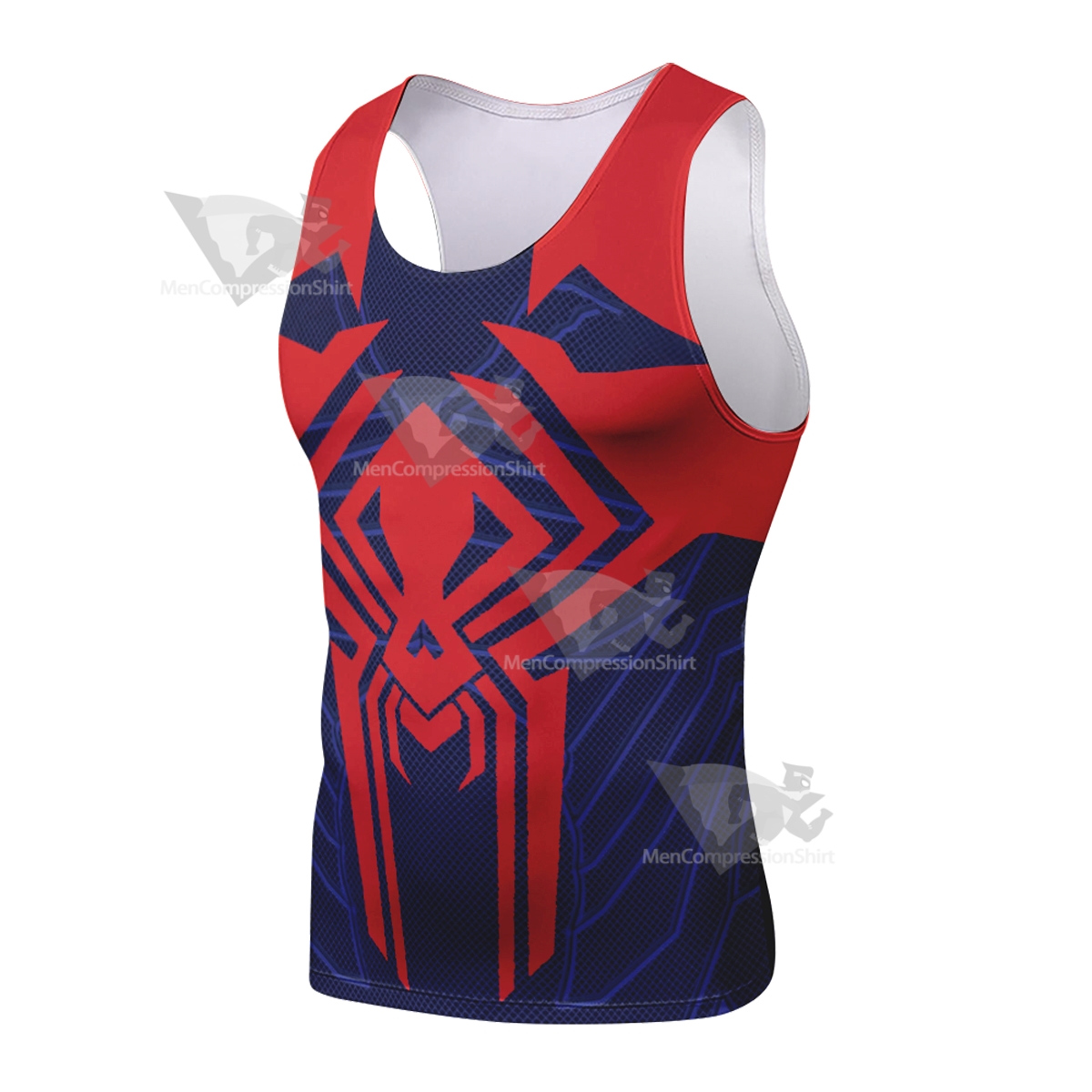 Spierman 2099 Blue Sleeveless Compression Shirt