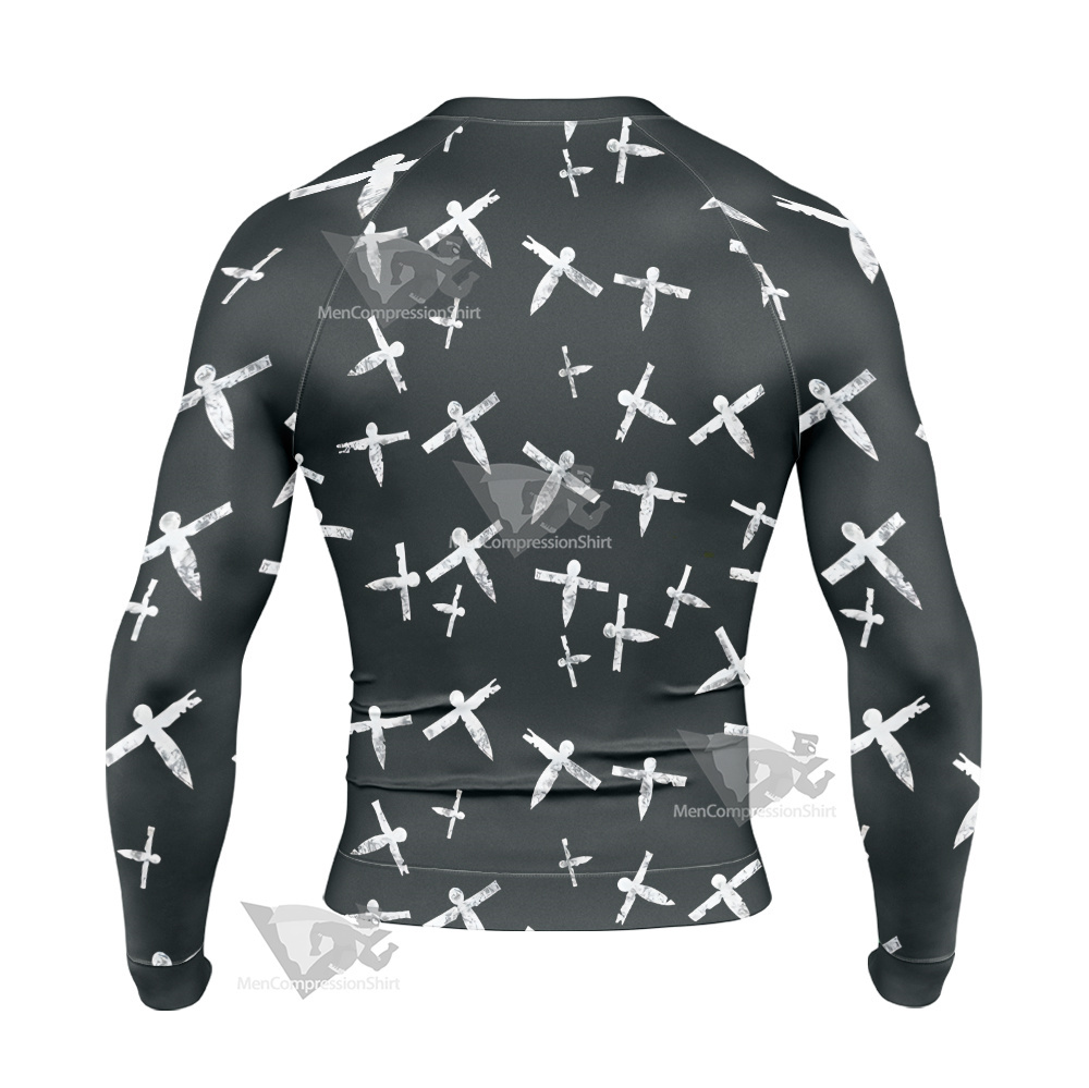 Spirited Away Paper Plane Long Sleeve Compression Shirt