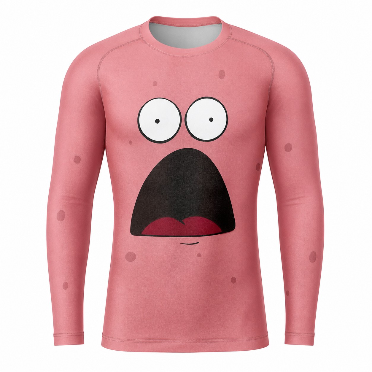 SpongeBob SquarePants Patrick Star Red Pink Long Sleeve Compression Shirt