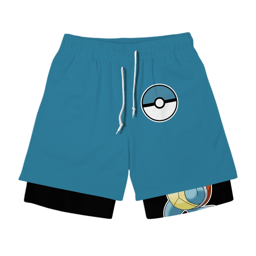 Squirtle Anime Compression Gym Shorts