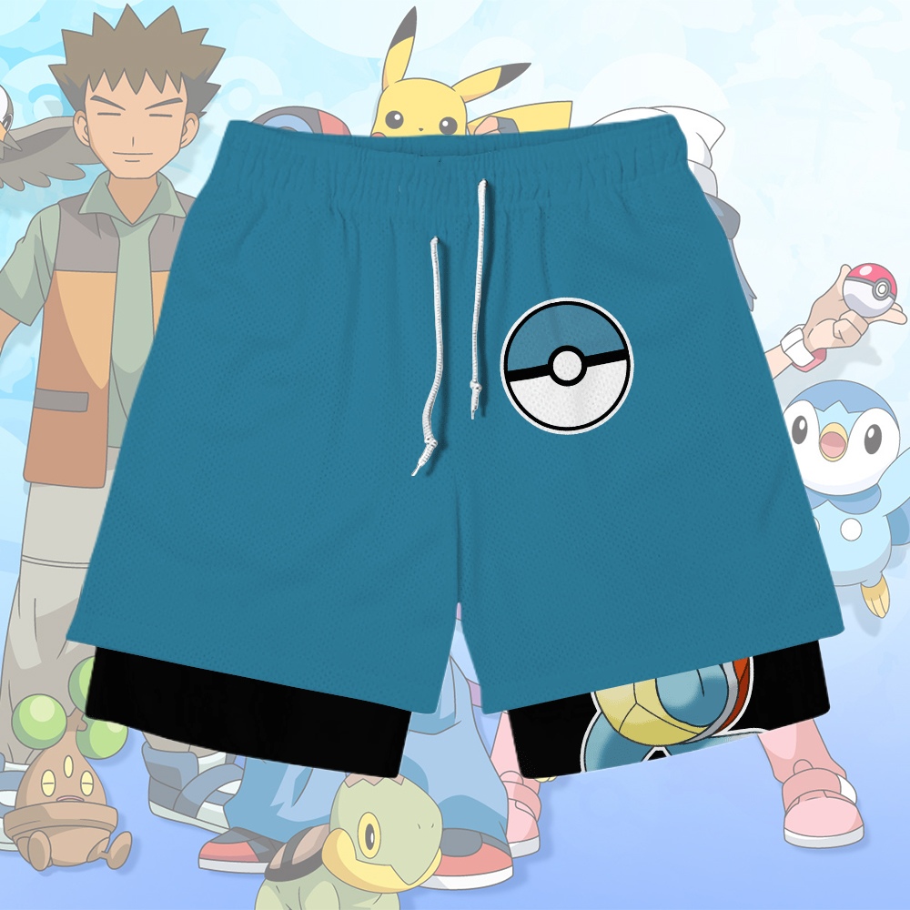 Squirtle Anime Compression Gym Shorts