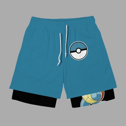 Squirtle Anime Compression Gym Shorts