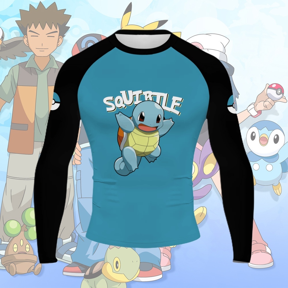 Squirtle Men Long Sleeve Compression Shirt