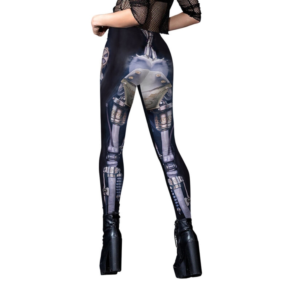Steampunk Gear Halloween Themed Yoga Women Compression Legging