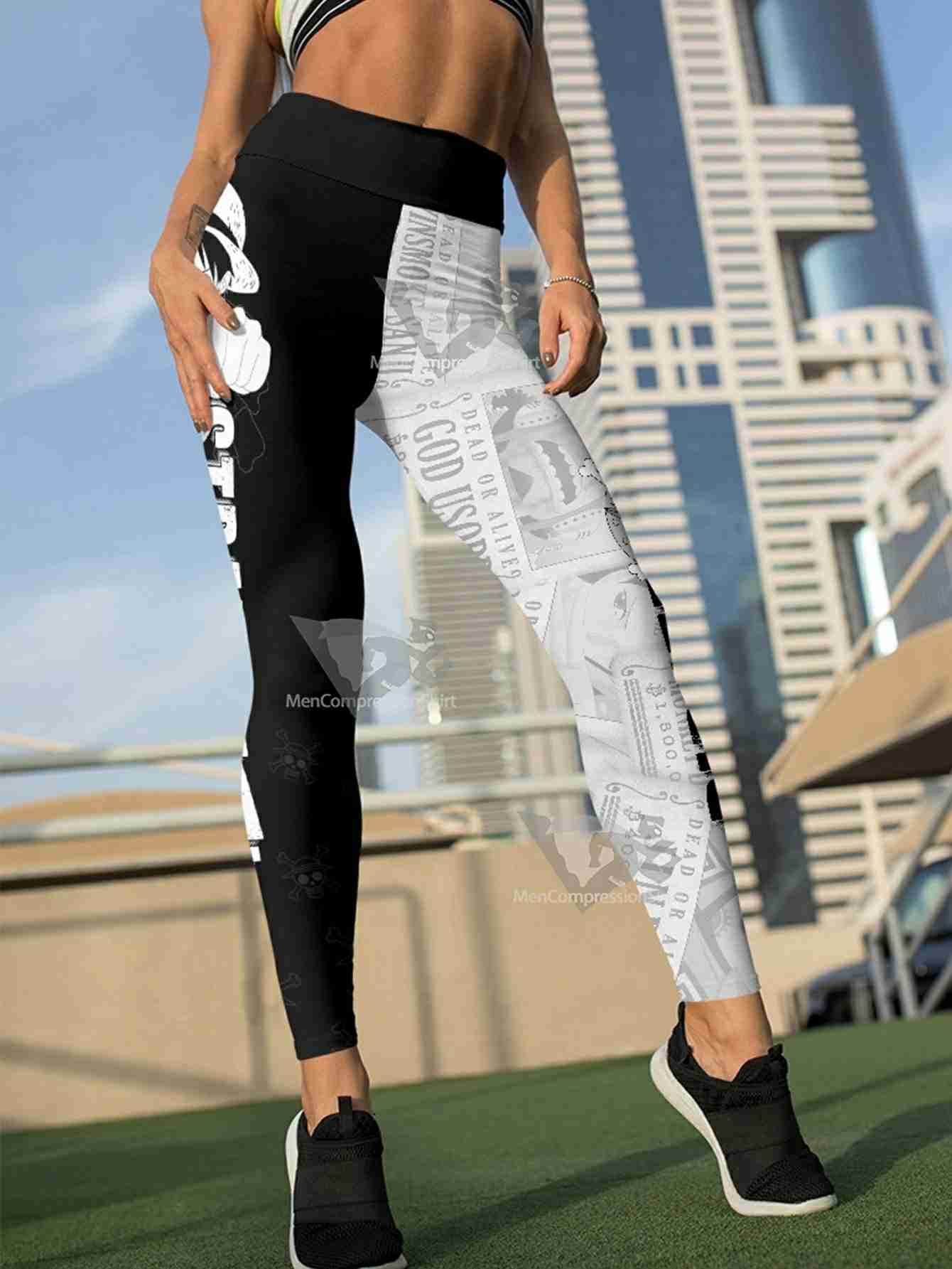 Straw Hat Fashion Women Compression Leggings