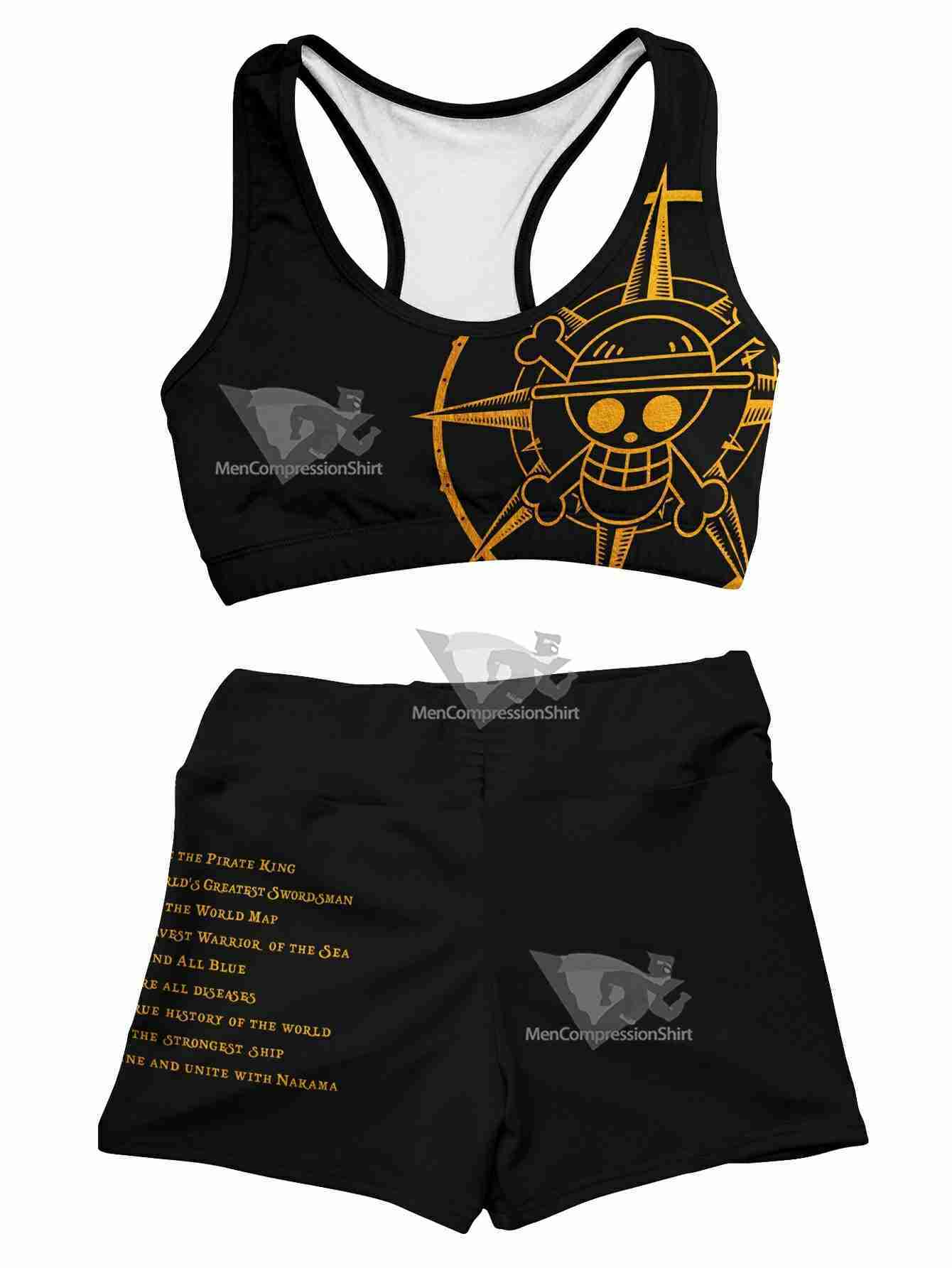 Straw Hat Grand Fleet Women Compression Active Wear Set