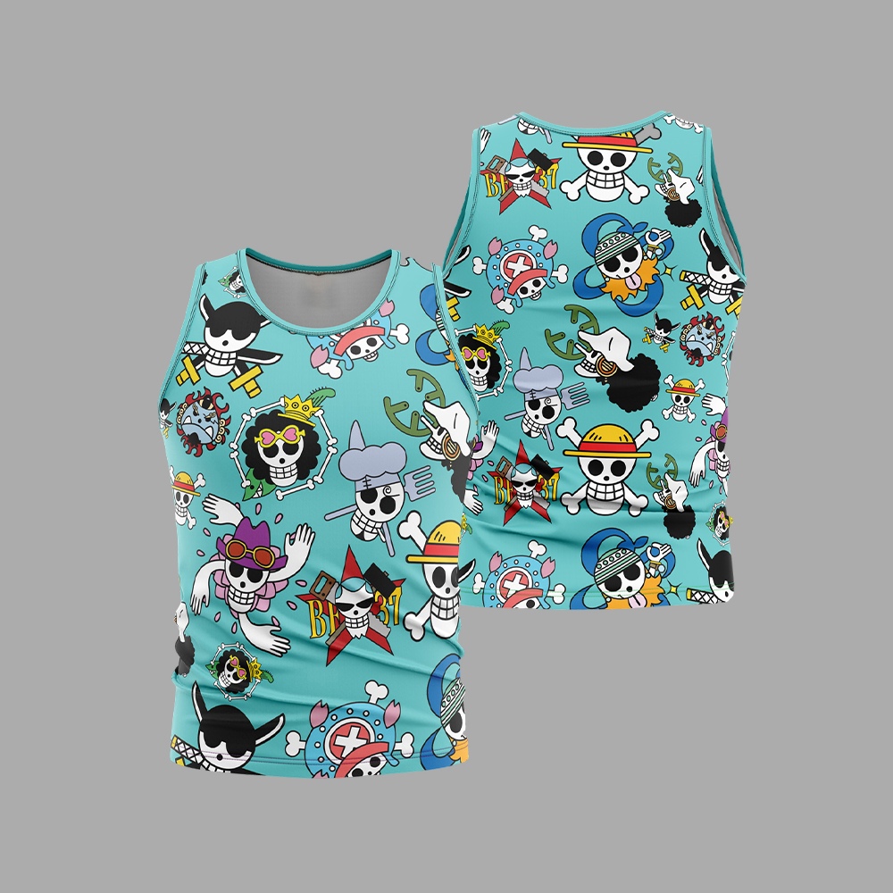 Strawhats Jolly Roger One Piece Sleeveless Compression Shirt