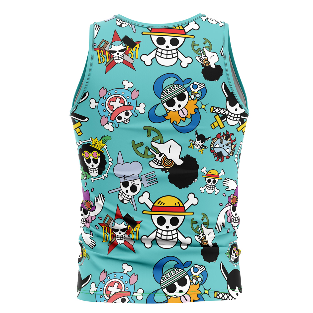 Strawhats Jolly Roger One Piece Sleeveless Compression Shirt