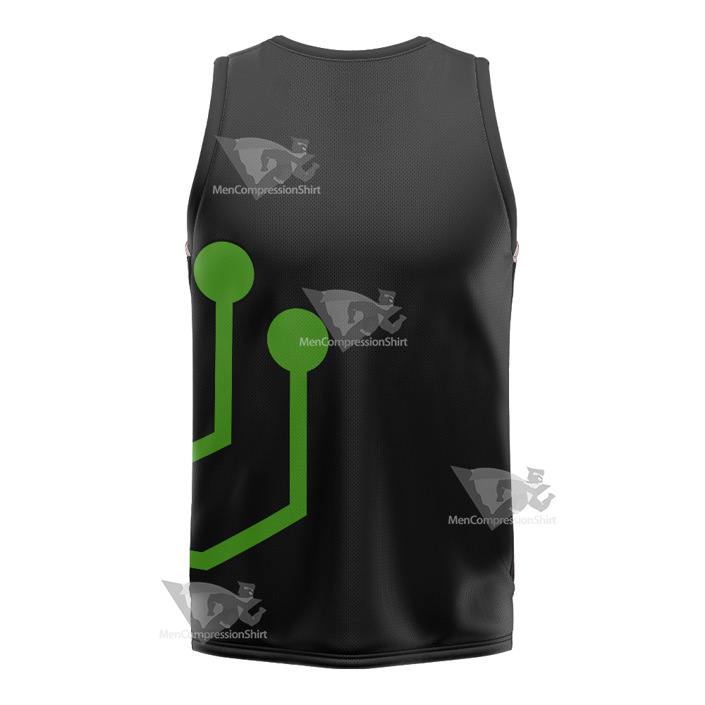 Stretch Armstrong Circuit Stream Green Cosplay Basketball Jersey