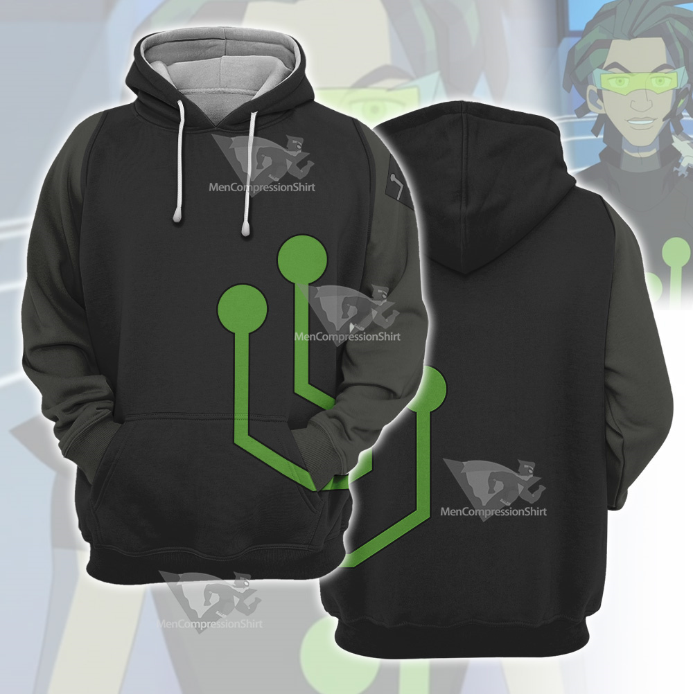 Stretch Armstrong Circuit Stream Green Cosplay Hoodie