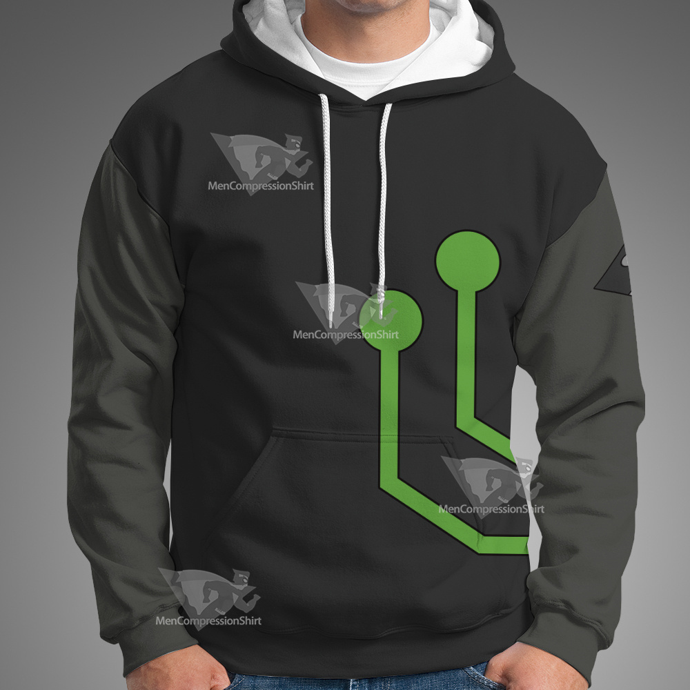 Stretch Armstrong Circuit Stream Green Cosplay Hoodie