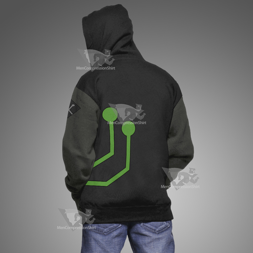 Stretch Armstrong Circuit Stream Green Cosplay Hoodie