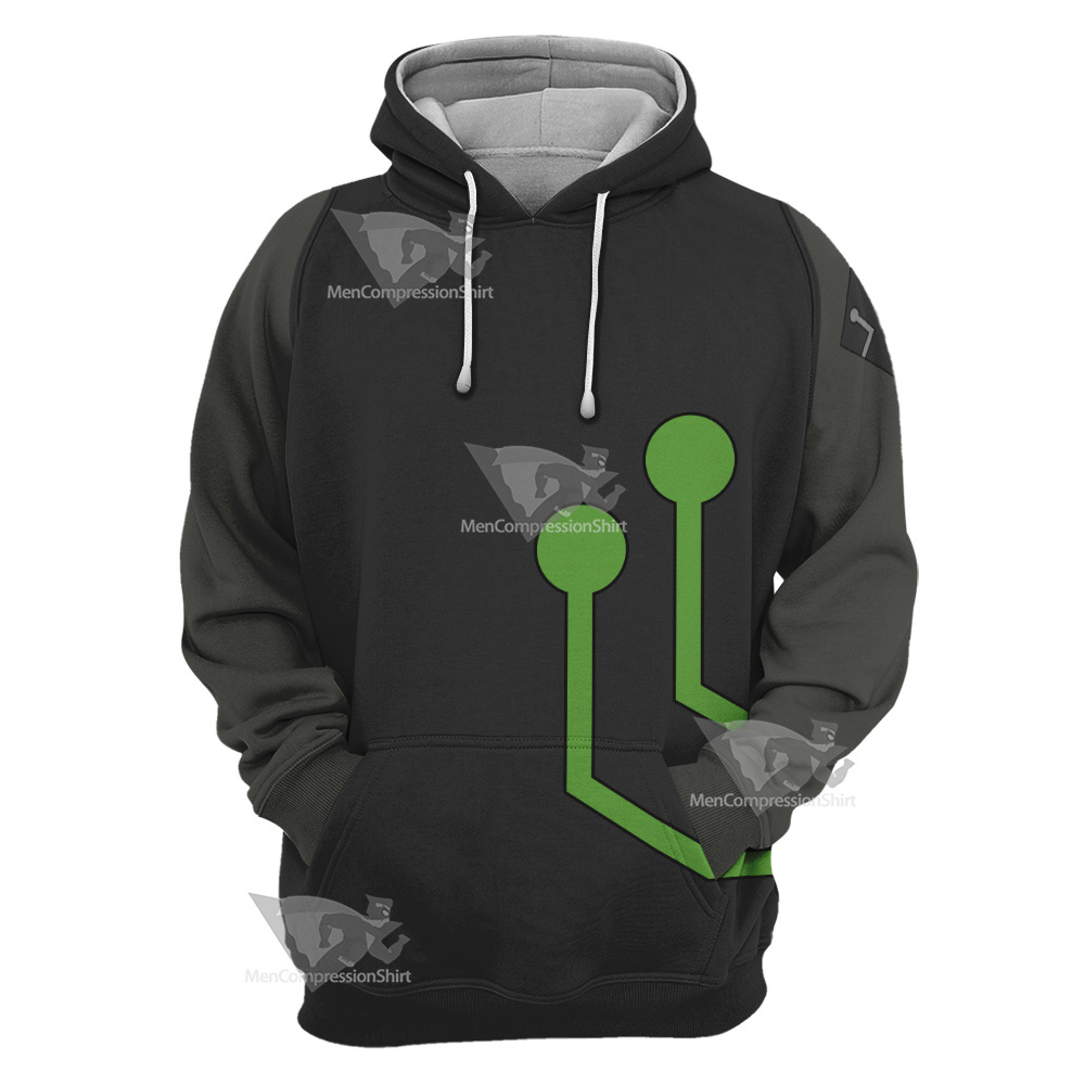 Stretch Armstrong Circuit Stream Green Cosplay Hoodie