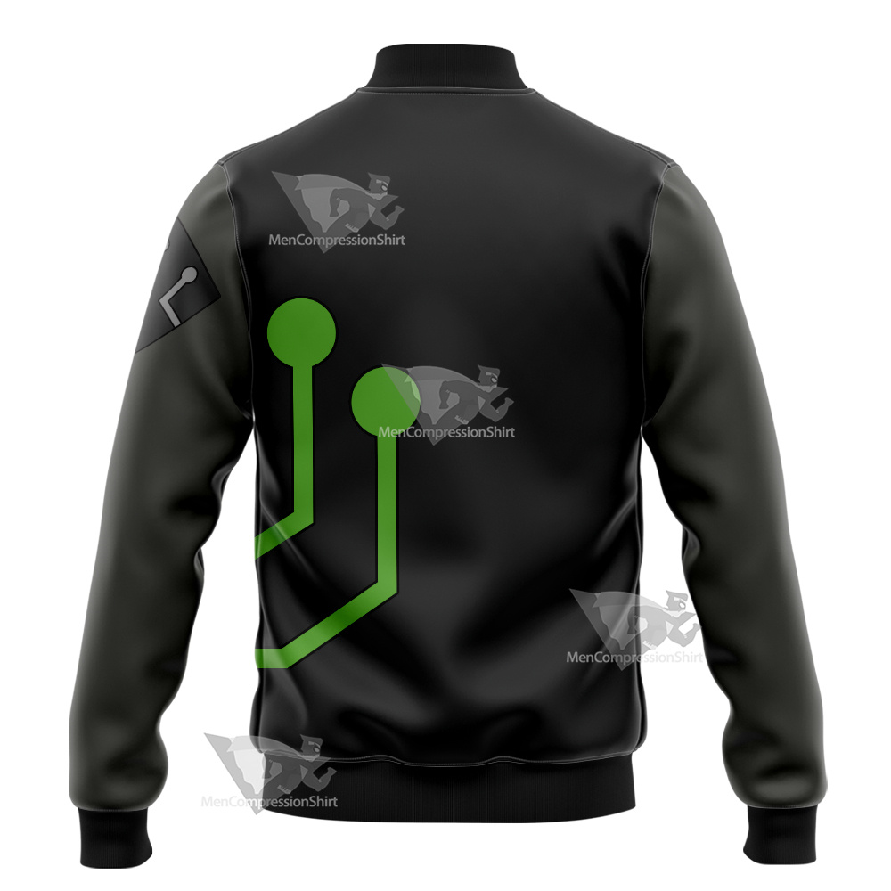 Stretch Armstrong Circuit Stream Green Cosplay Varsity Jacket