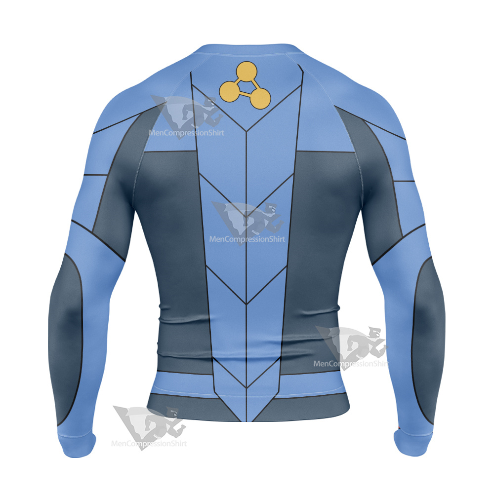 Stretch Armstrong Jake Blue Cosplay Long Sleeve Compression Shirt