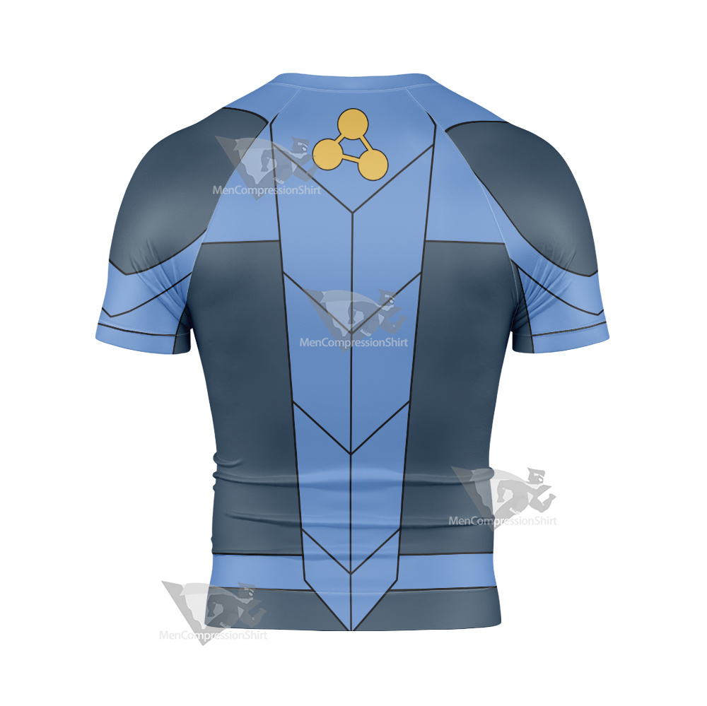 Stretch Armstrong Jake Blue Cosplay Short Sleeve Compression Shirt
