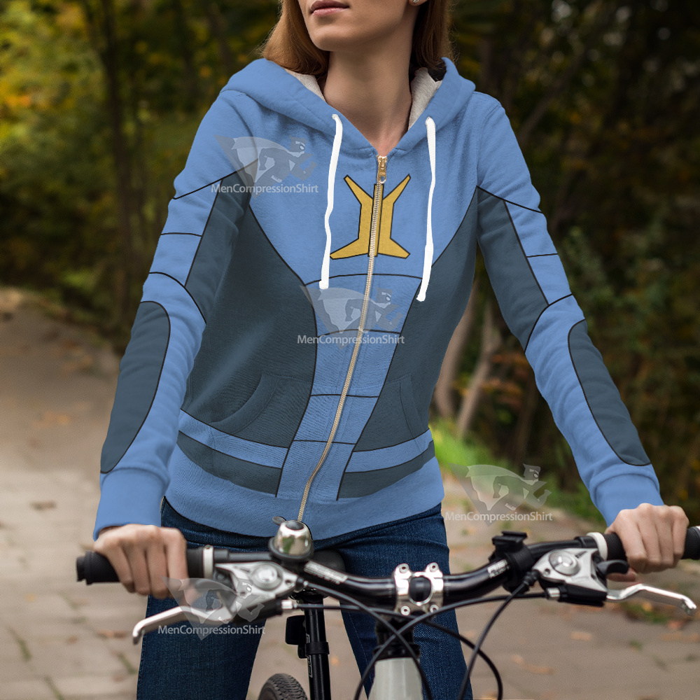 Stretch Armstrong Jake Blue Cosplay Zip Up Hoodie